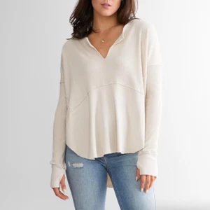 We The Free Monterey Thermal Shirt In Tea Cream Women's Size Large - Picture 1 of 15