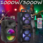 Portable Bluetooth Speaker Subwoofer Heavy Bass Sound System AUX FM LED DJ Mic 