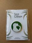 Save The Chimps Pin New In Package - Hatpin Hat Lapel Pin