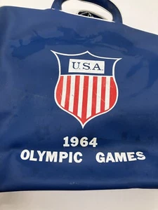Vintage 1964 Tokyo Olympics Team USA Game Used Airplane Carry On Tote Bag rare! - Picture 1 of 8