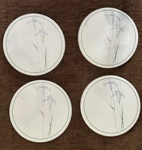 Vintage Corelle CorningWare Shadow Iris 10” Stove Eye Covers Trivets Set of 4 - Picture 1 of 5