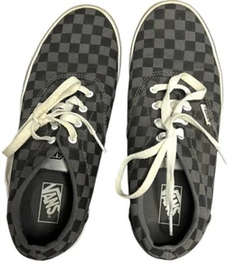 Vans Youth 5.5 Black & Gray Checkerboard Lace-Up Skate Shoes - Picture 1 of 7