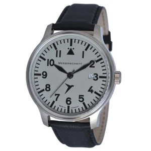 Messerschmitt pilot watch ME42S with leather strap 5 ATM Ronda quartz movement - Picture 1 of 3