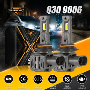 AUXBEAM 9006 HB4 LED Headlight Bulbs Conversion 24000LM White Globes Canbus - Picture 1 of 12