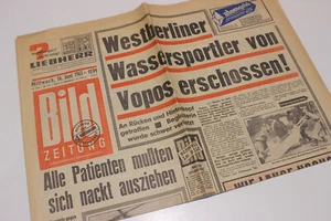 BILD Zeitung 16.6.1965 Bildzeitung 16.06.1965 Juni Geschenk Geburtstag 60. 61. - Picture 1 of 1