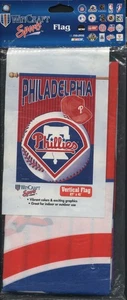1980's Philadelphia Phillies Vertical Flag 27 X 41 Mint In Original Package - Picture 1 of 2