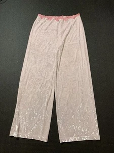 Rare Vintage 2005 Victoria Secret Pink Velour Wide Leg Pants Size Medium - Picture 1 of 6