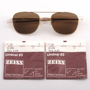 Occhiali da sole Randolph Aviator per piloti militari USA anni 90 vintage Zeiss italiani - Foto 1 di 10