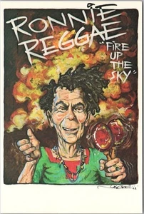 RONALD REAGAN / Cómic político 4x6" Postal "FIRE UP THE SKY" Artista Jay Grell - Imagen 1 de 2