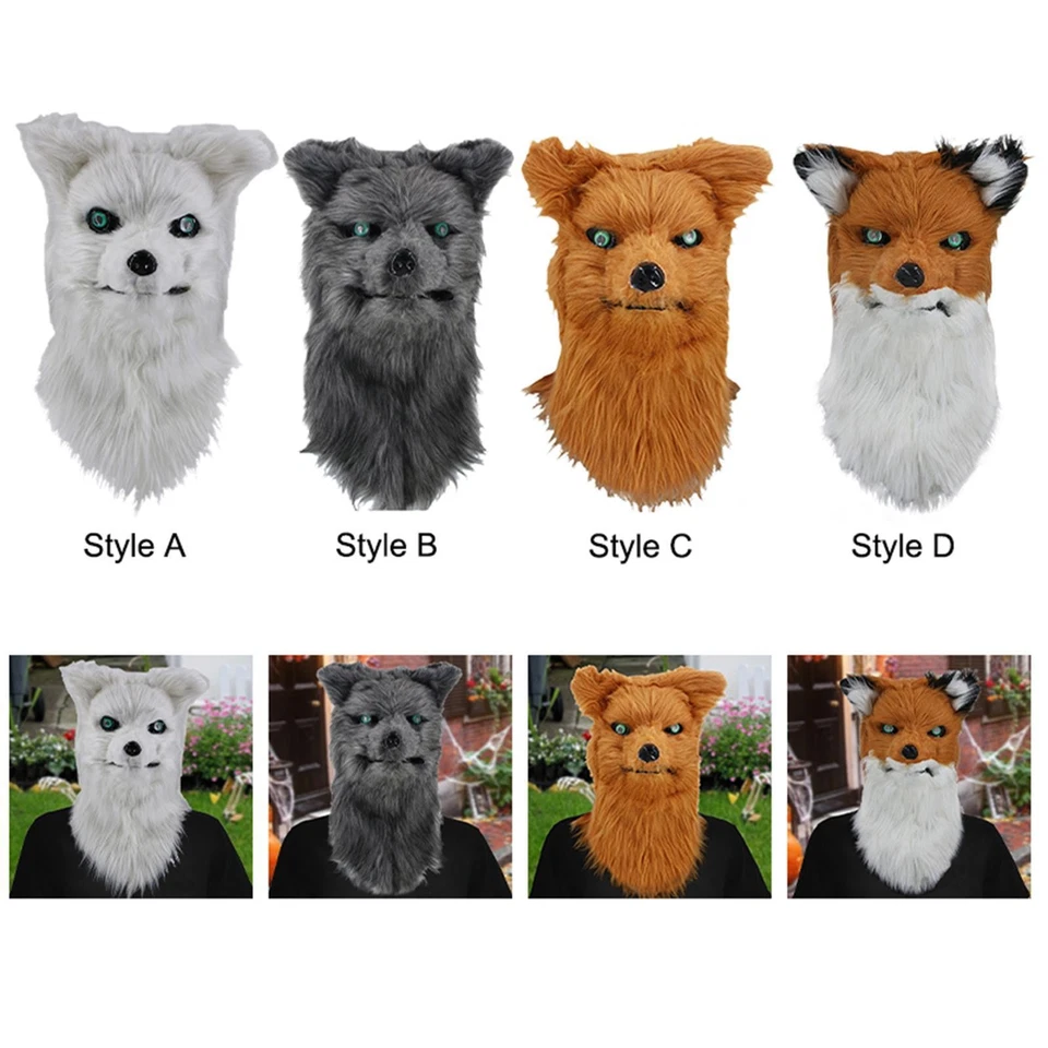 Maschera di testa di animale Maschera di Halloween Cosplay per feste - Immagine 1 di 1