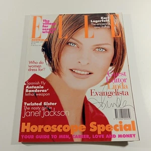 Revista ELLE Edición Australiana Diciembre 1995 Número 70 Linda Evangelista Cubierta - Imagen 1 de 10