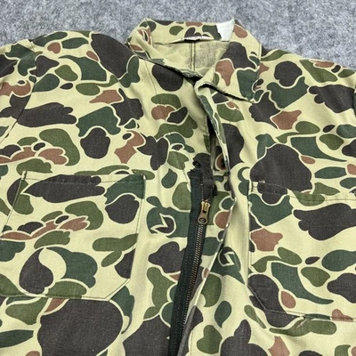 Vintage Walls Coveralls Mens xl Camo Hunting Workwear Jumpsuit Zip Frog Skin - Image 1 of 4