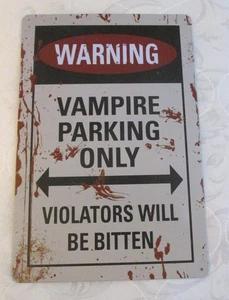 Vampir Parkplatz nur gruselig Halloween Wanddeko - Bild 1 von 6