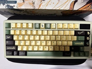 Meletrix Zoom75 Milky Green with WS Morandi Switches & Kono JTK Avocado Keycaps - Picture 1 of 4