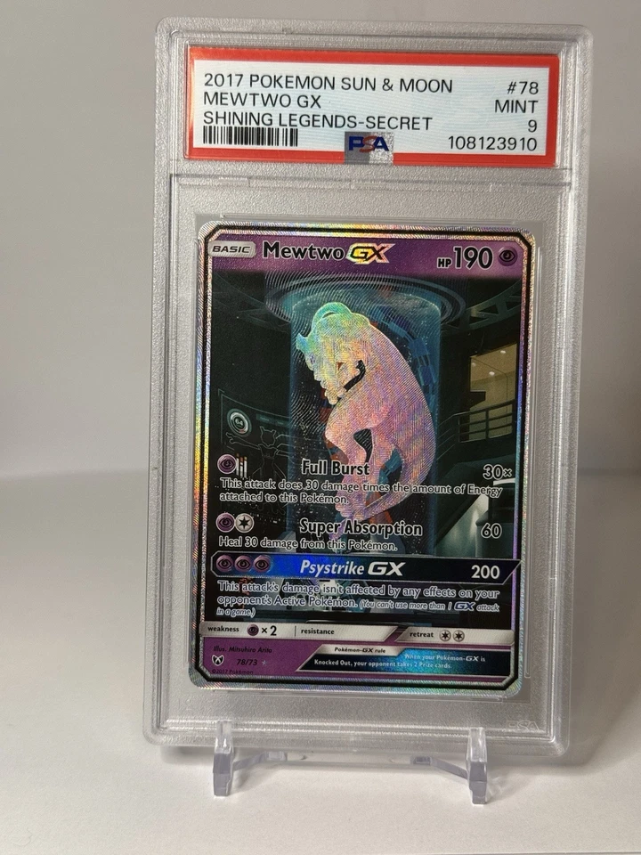 Psa 9 Mewtwo GX (Secret shining) 78/73 Shining Legends pokemon - Image 1 of 1