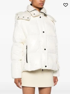 Moncler Women’s Jacket Parana Puffer White Size: S Full Zipper - Picture 1 of 5