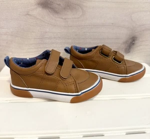Cat & Jack Jungen Kleinkind Größe 6c braun Leder vegan elegante Schuhe Kinder Turnschuhe - Bild 1 von 12