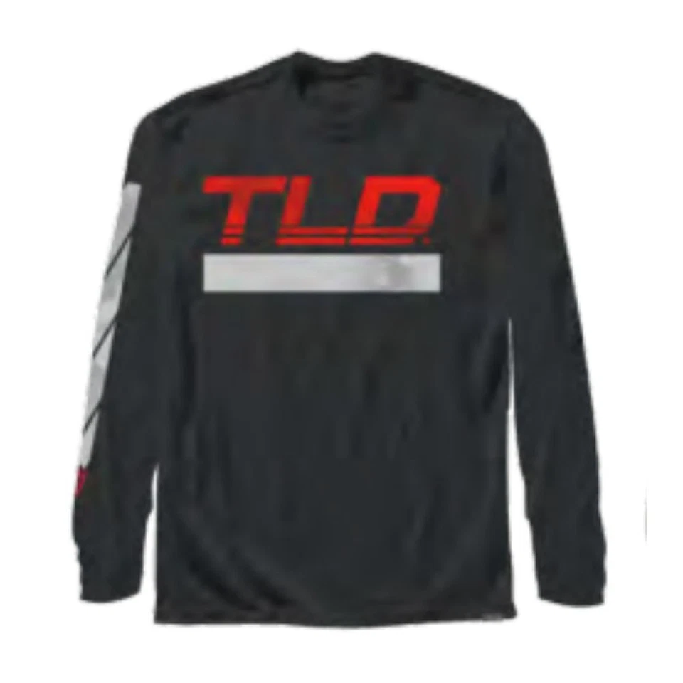 Troy Lee Designs Speed 男式长袖越野摩托车黑色 T 恤-小号 — 第 1/1 张图片