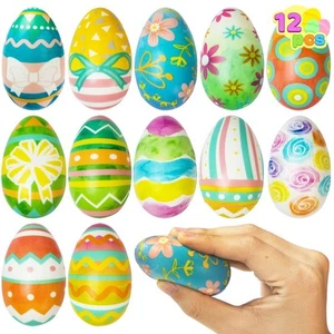 Easter Squishy Eggs Slow Rising Stress Ball Soft Fidget Squeeze Easter - Picture 1 of 5