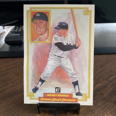 Tarjeta de Mickey Mantle - Yankees 1984 Donruss Grand Champions #50 3 1/2” x 5” Foto 1 de 2