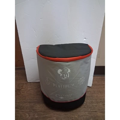 Disney Castaway Club Platino Mickey Mouse Bolso Refrigerador Aislado Cremallera Roja Foto 1 de 3