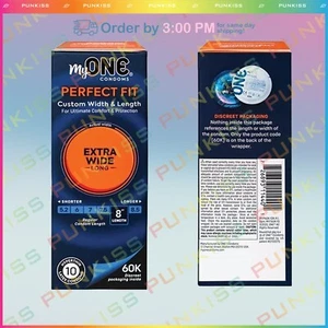 My One Extra Wide & Long Condoms Male Protectionđź’‹Sex Latex Lubricated 10 Pack - Picture 1 of 5