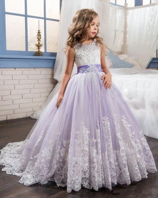 Newest Flower Girl Pageant Dress Formal Ball Gown Princess Party Prom Birthday - Image 1 of 4