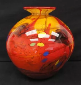 DALE TIFFANY Kunstglas Vase groß 10x10" mundgeblasenes Glas schwer - Bild 1 von 6