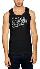 Um verdadeiro artista Muscle Camisa Preto Kurt Cobain Amy Winehouse Jimi Hendrix