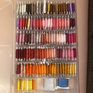 🎀 Embroidery Floss Lot. Numbered Organized Case. 100+ - Picture 1 of 3
