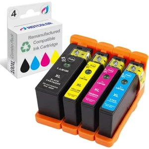 LEXMARK INK CARTRIDGE (2) 100XL Yellow , (1) 100 Yellow , (1) 100XL Blue - Picture 1 of 1