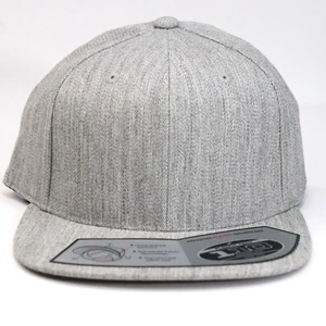 Flexfit One Ten Flat Bill Snapback Adjustable Hat Tech 110F Baseball Cap Gray - Picture 1 of 11