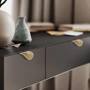 Leaf Shape Cabinet Pulls Handle Cabinet Handle Knob Dresser Knob 1Pc Vintage - Picture 1 of 15