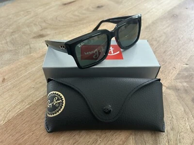 Новый Ray-Ban RB2191 INVERNESS 901/31 полированная черная рамка с зеленый объектив - Изображение 1 из 2