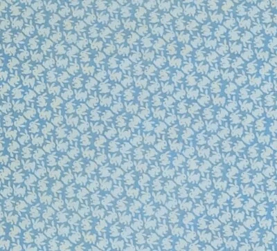 Easter Miniature Bunny Rabbit Blue Cotton Marcus Brothers Fabric 1 1/2 yard - Image 1 of 4