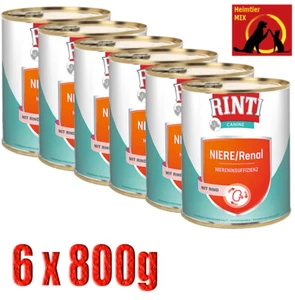 Rinti Canine Niere Renal Rind 6x800g Diätfutter Unterstützung der Nierenfunktion - Bild 1 von 2