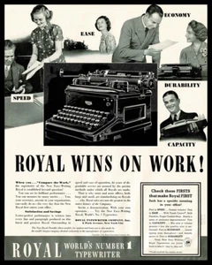 1936 Royal Typewriters Original Magazine Print Ad - Picture 1 of 3