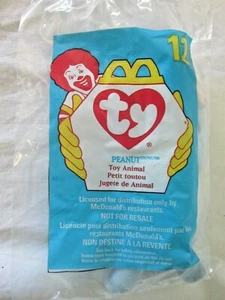 McDonald's 1998 6,5" alto bebé elefante azul maní TY gorro bebé #12 - Imagen 1 de 4