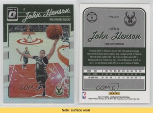 2016-17 Panini Donruss Optic Holo Silver Prizm John Henson #9