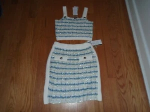 Conjunto de falda y top de punto Guess para niña talla 10 nuevo con etiquetas - Imagen 1 de 3