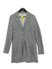 Sandwich Women's Cardigan M Grey Striped Cotton With Polyester Collared Cardigan