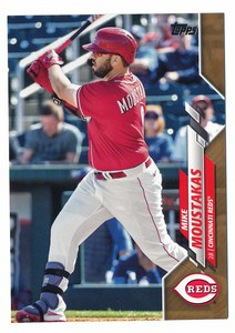 MIKE MOUSTAKAS 2020 TOPPS UPDATE GOLD PARALLEL #0413/2020 REDS #U-6