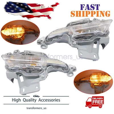 Pair Front Left & Right Side Turn Signal Light for 2017-2018 Mazda 3 / 3 Sport - Image 1 of 4