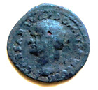 DOMITIAN - As Caesar, A.D.69-79,  As. Rev-Pax standing left.. Fine