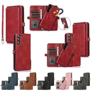 Luxury Magnetic Detachable Card Wallet Wallet Cover Case For A14 A32 A54 A53 5G - Picture 1 of 64