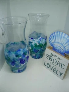Handpainted Hurricane Candleholders|Home Decor - Picture 1 of 5