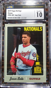 CSG 10 2019 Topps Heritage Rookie Cup /999 Chrome #THC-481 Juan Soto SP NYY GEM