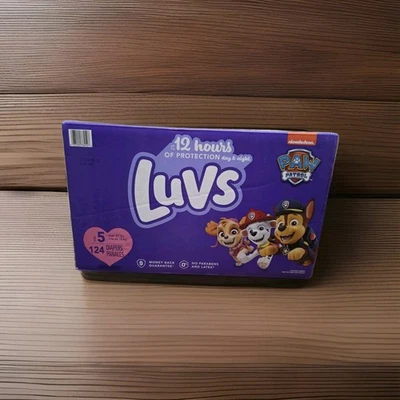 Pañales Luvs Paw Patrol Edition talla 5 más de 27 lb (124 unidades) nickelodeon Foto 1 de 4