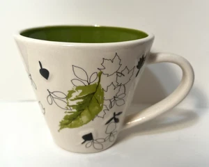 2007 Starbucks Kaffee Tee Becher grün geprägt Herbst fallende Blätter 3D 10oz - Bild 1 von 18