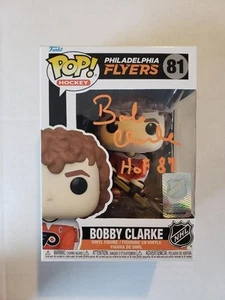 BOBBY CLARKE w HOF Autographed Signed FUNKO POP Philadelphia Flyers Hockey JSA - Picture 1 of 7